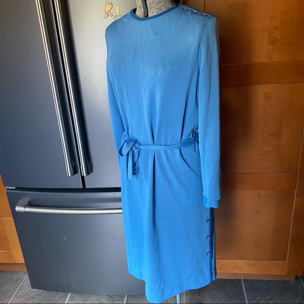 Vintage 70s sweater dress with button detail